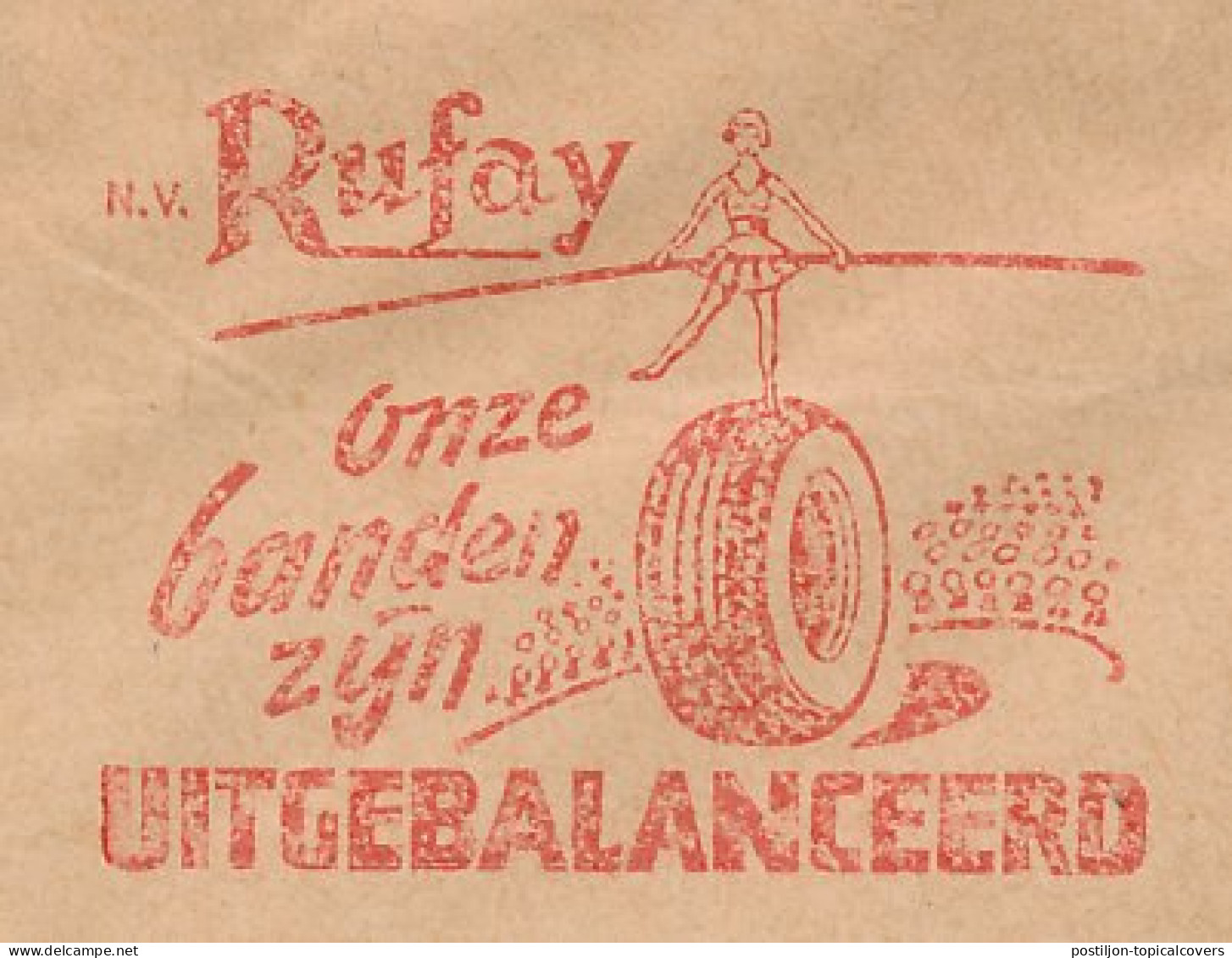 Meter Cover Netherlands 1964 Circus Performer - Balancing - Tire - Circo