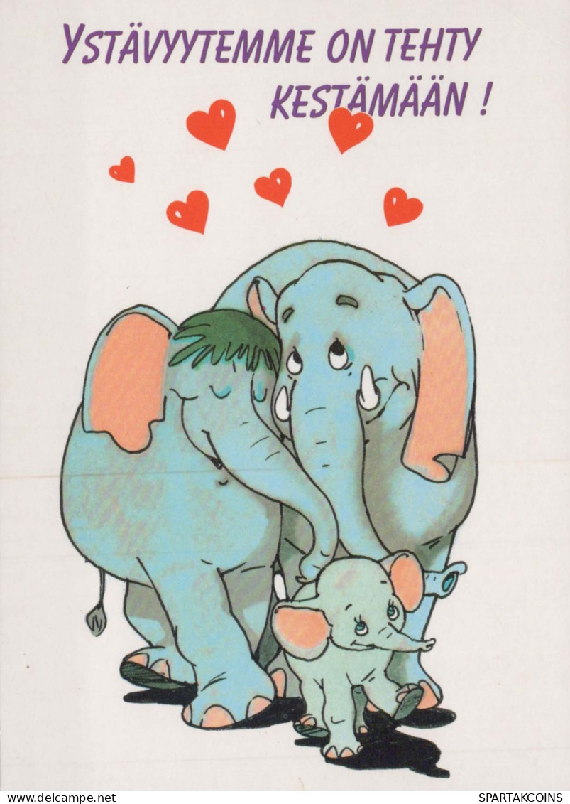 ÉLÉPHANT Animaux Vintage Carte Postale CPSM #PBS740.FR - Elephants