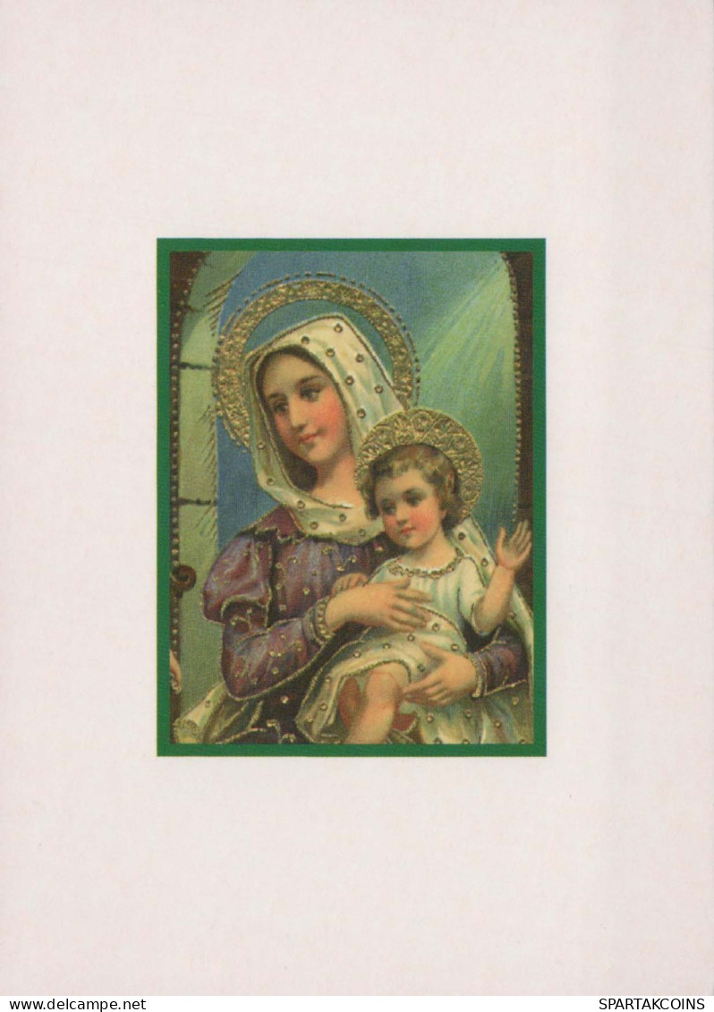 Vierge Marie Madone Bébé JÉSUS Religion Vintage Carte Postale CPSM #PBQ137.FR - Vierge Marie & Madones