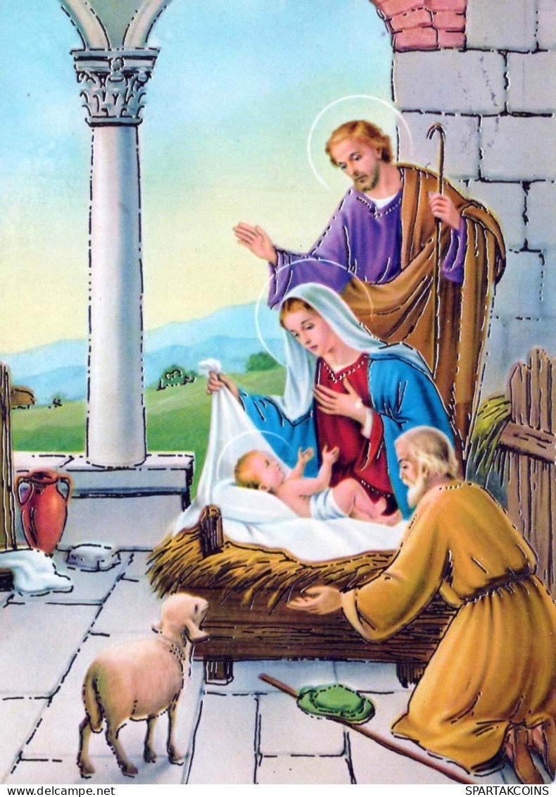 Vierge Marie Madone Bébé JÉSUS Religion Vintage Carte Postale CPSM #PBQ011.FR - Maagd Maria En Madonnas