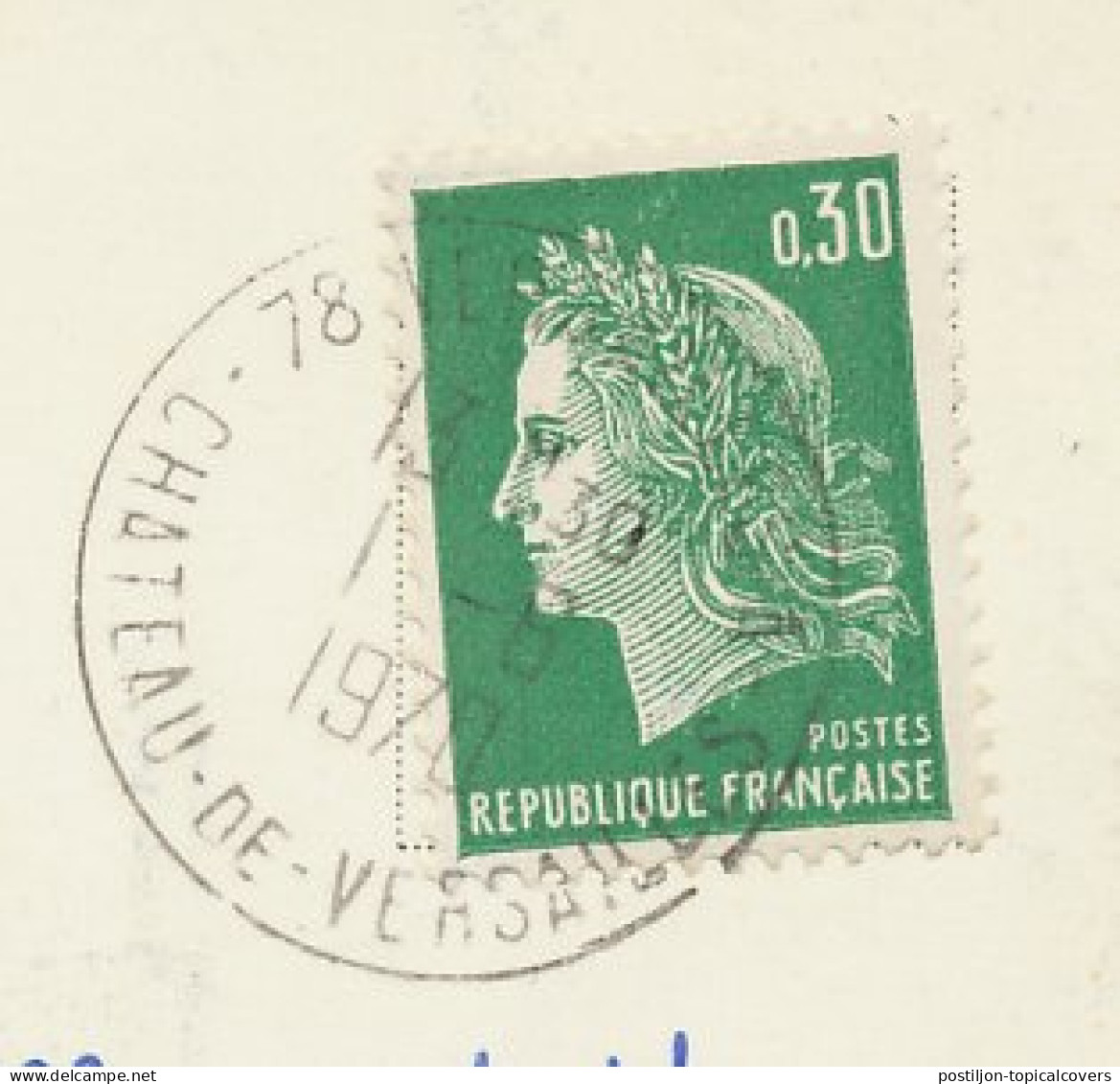 Postcard - Postmark France 1970 Chateau De Versailles - Castelli