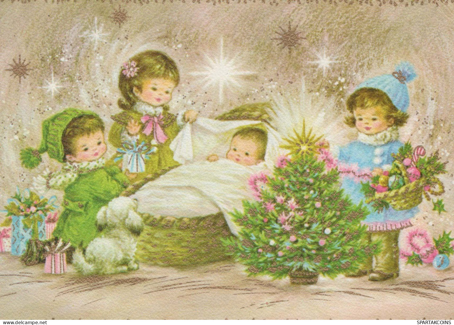 JÉSUS-CHRIST Bébé JÉSUS Noël Vintage Carte Postale CPSM #PBB983.FR - Jésus