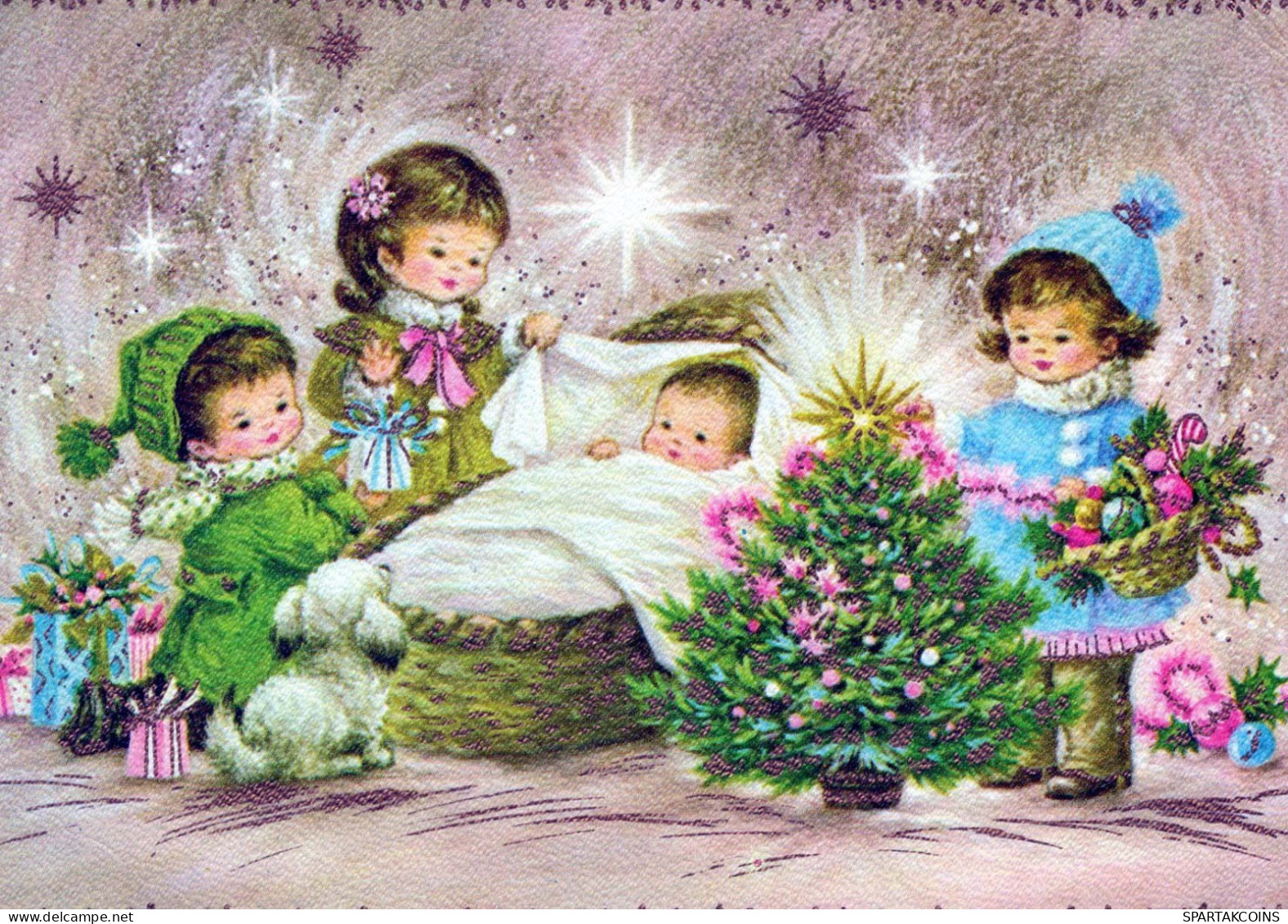 JÉSUS-CHRIST Bébé JÉSUS Noël Vintage Carte Postale CPSM #PBB983.FR - Jésus