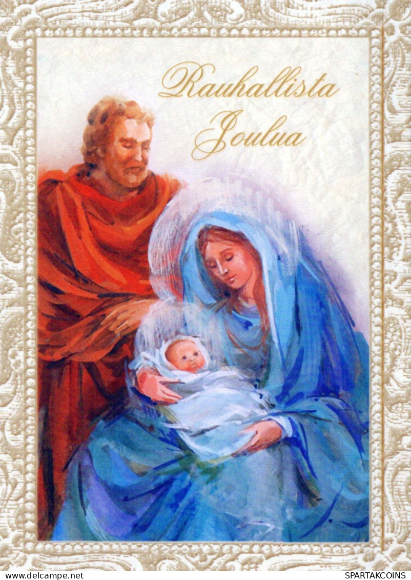 Vierge Marie Madone Bébé JÉSUS Noël Religion Vintage Carte Postale CPSM #PBB913.FR - Vierge Marie & Madones