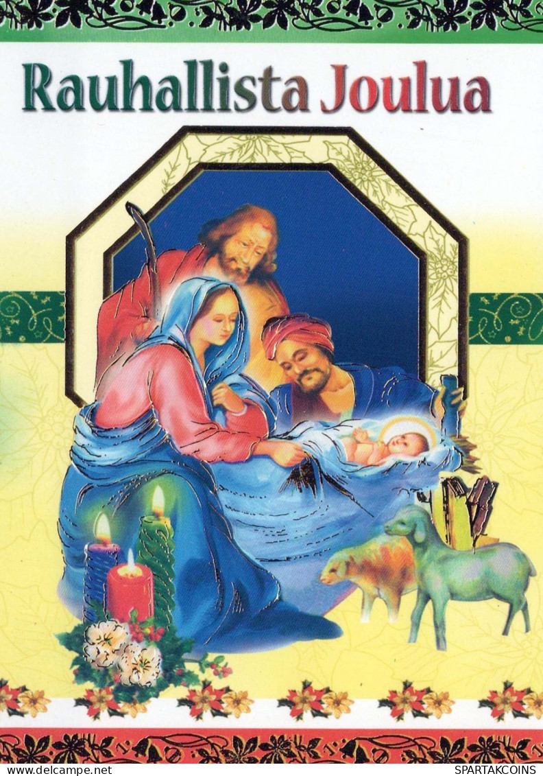 Vierge Marie Madone Bébé JÉSUS Noël Religion Vintage Carte Postale CPSM #PBB848.FR - Maagd Maria En Madonnas