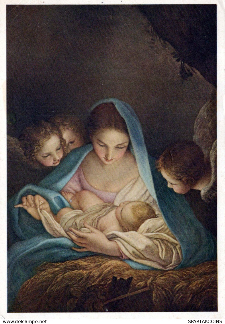 Vierge Marie Madone Bébé JÉSUS Noël Religion Vintage Carte Postale CPSM #PBB786.FR - Vierge Marie & Madones