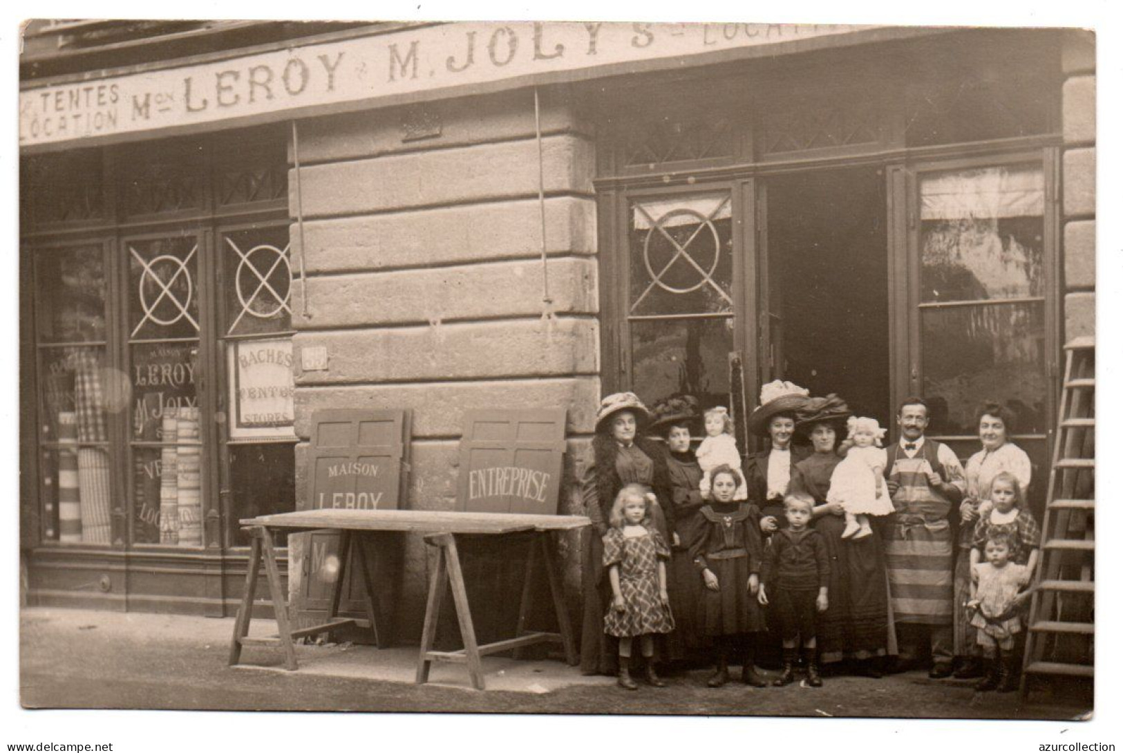 Maison Leroy & Joly. Fabrique De Bâches Et Tentes. Carte Photo Animée Non Située - Winkels