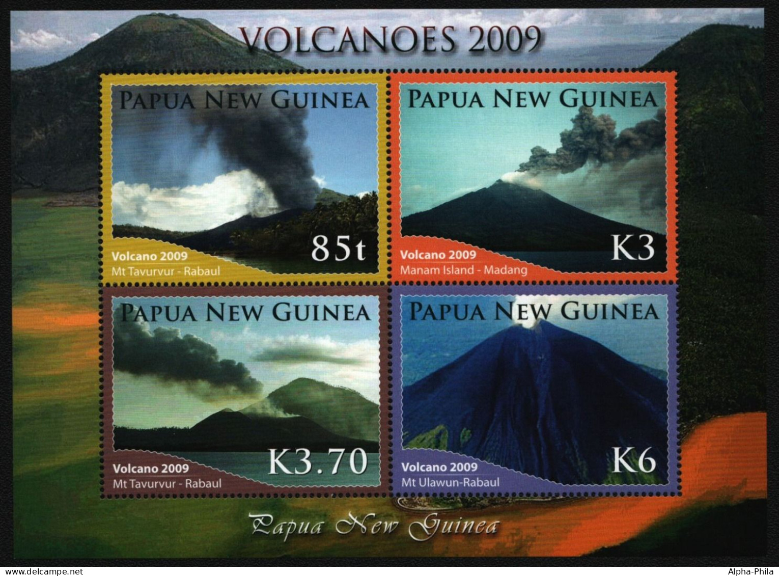 Papua-Neuguinea 2009 - Mi-Nr. Block 91 ** - MNH - Natur - Vulkane - Papua Nuova Guinea