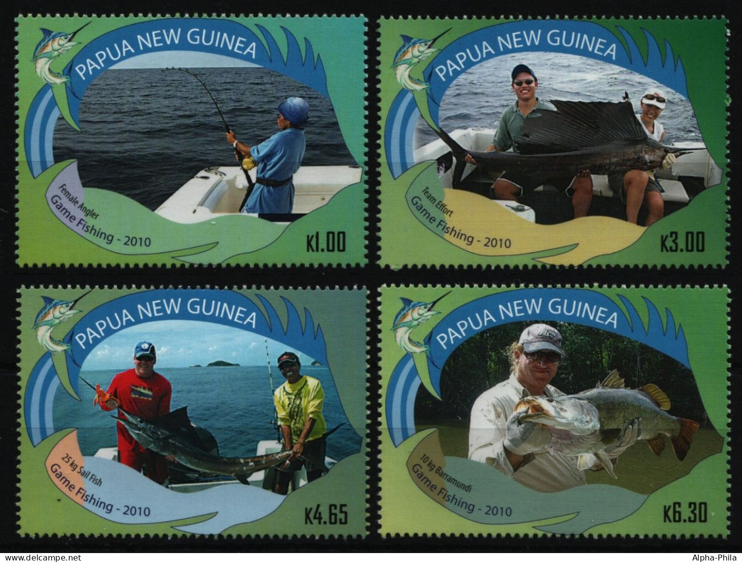 Papua-Neuguinea 2010 - Mi-Nr. 1555-1558 ** - MNH - Fische / Fish - Papúa Nueva Guinea