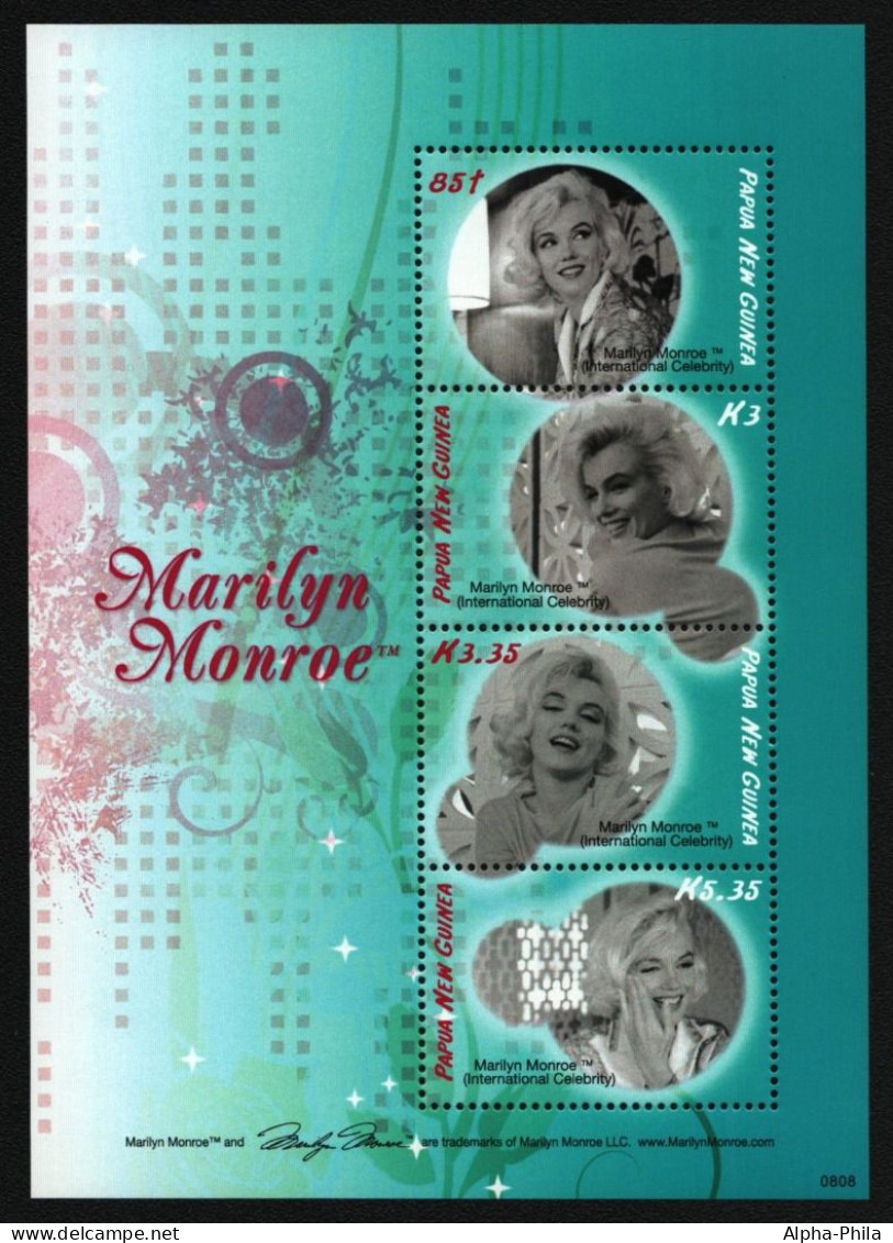 Papua-Neuguinea 2008 - Mi-Nr. Block 65 ** - MNH - Marylin Monroe - Papúa Nueva Guinea