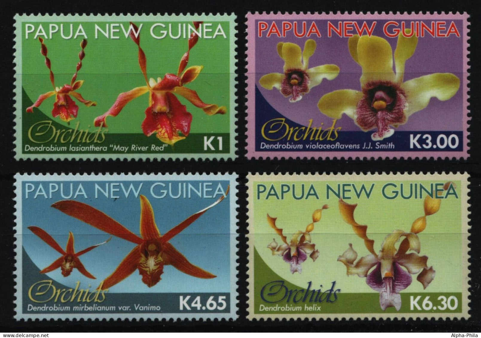 Papua-Neuguinea 2010 - Mi-Nr. 1591-1594 ** - MNH - Orchideen / Orchids - Papua-Neuguinea