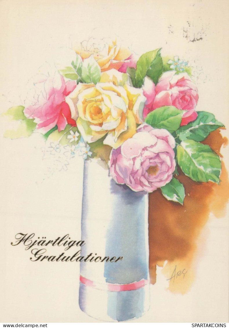 FLEURS Vintage Carte Postale CPSM #PAS591.FR - Blumen