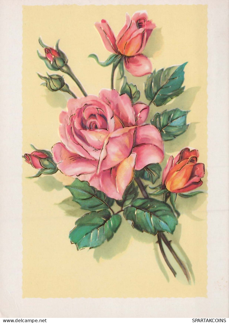 FLEURS Vintage Carte Postale CPSM #PAS288.FR - Blumen