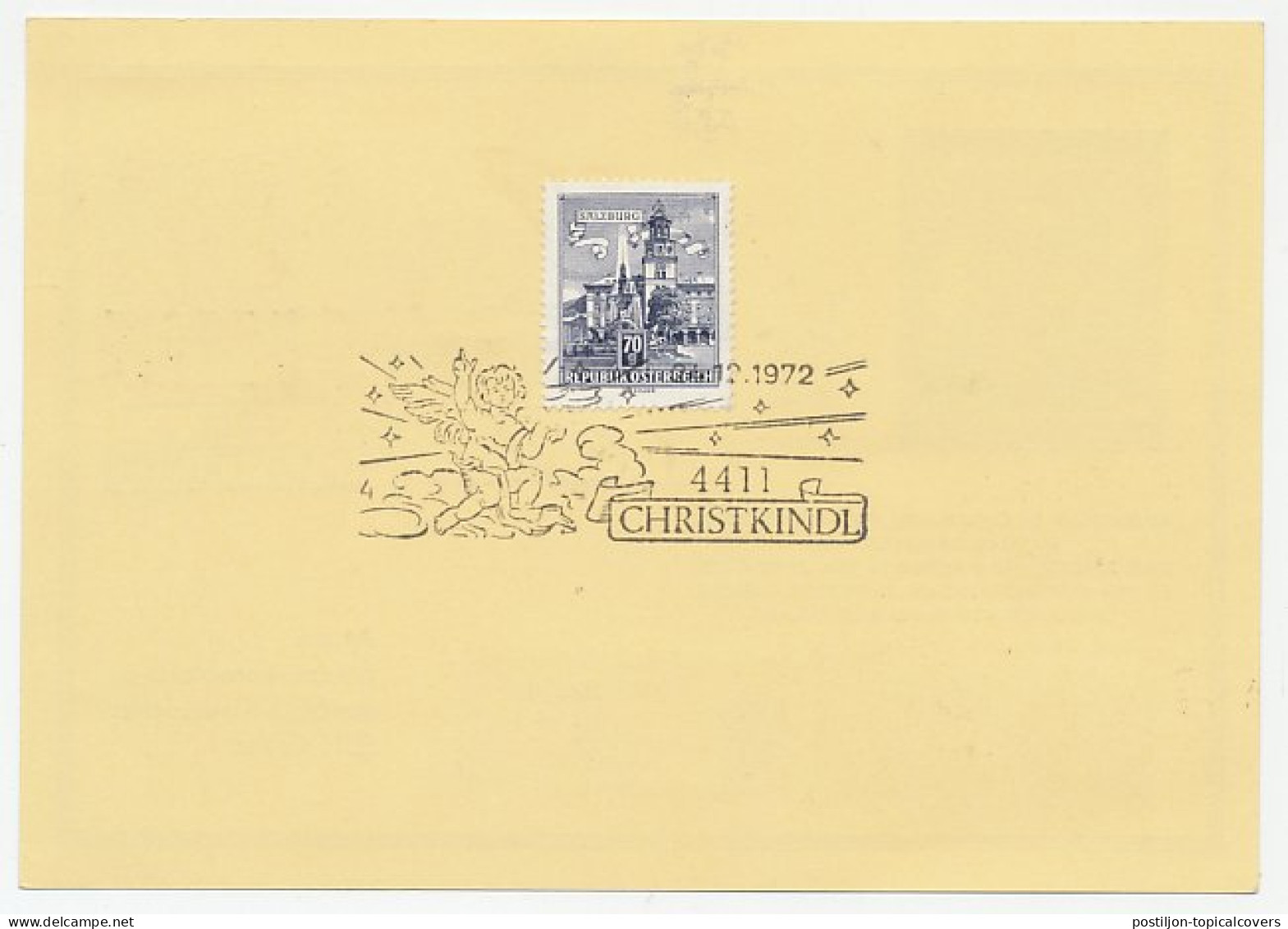 Registered Card / Postmark Austria 1972 Christkindl - Noël