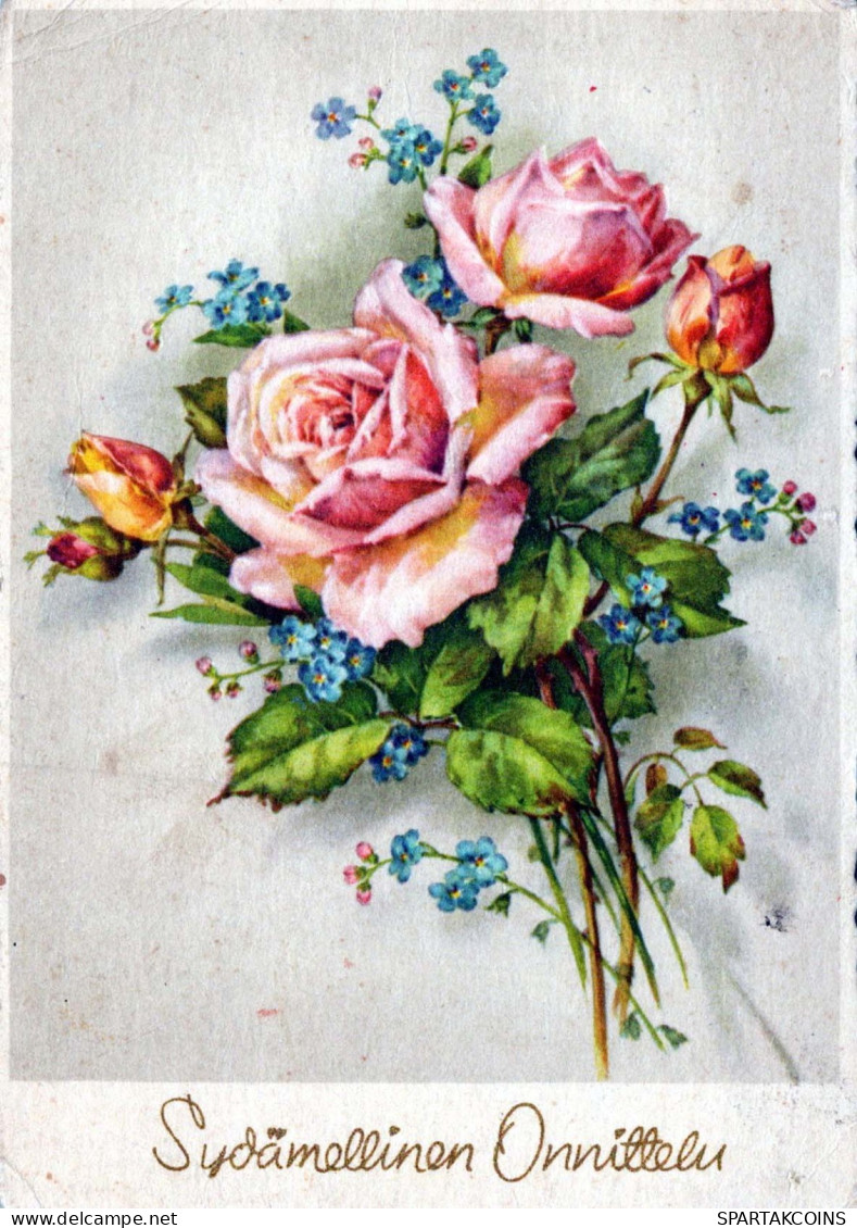 FLEURS Vintage Carte Postale CPSM #PAR867.FR - Blumen