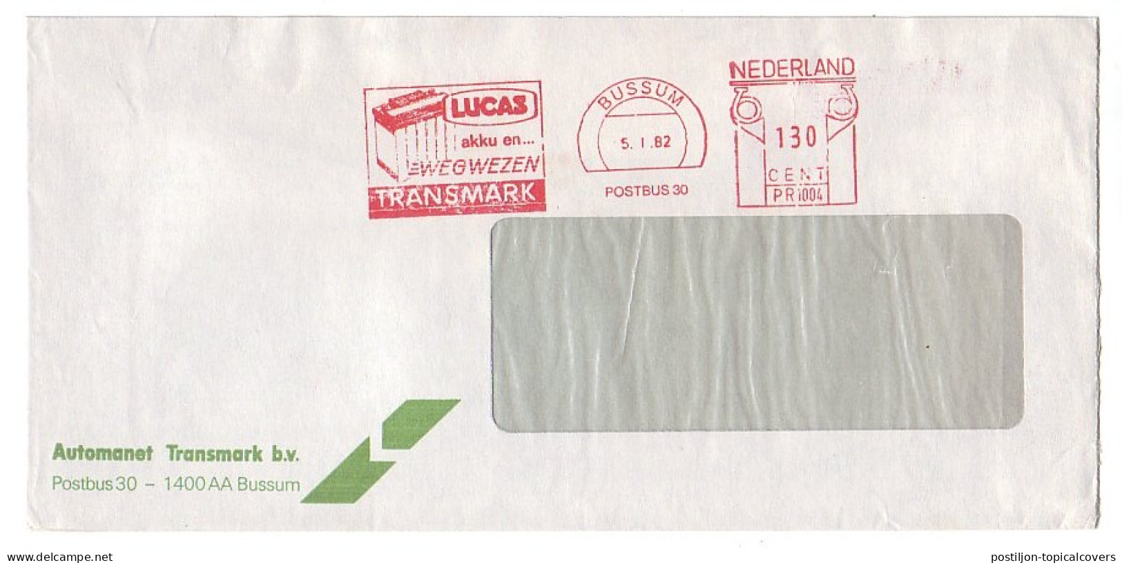 Meter Cover Netherlands 1982 Battery - Other & Unclassified