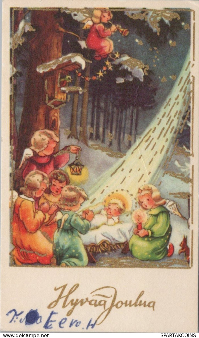 ANGE NOËL Vintage Carte Postale CPSMPF #PAG704.FR - Angeli