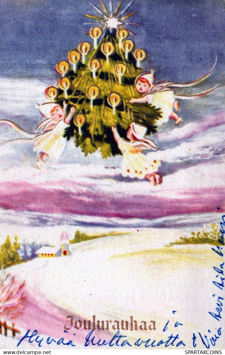 ANGE NOËL Vintage Carte Postale CPSMPF #PAG830.FR - Anges