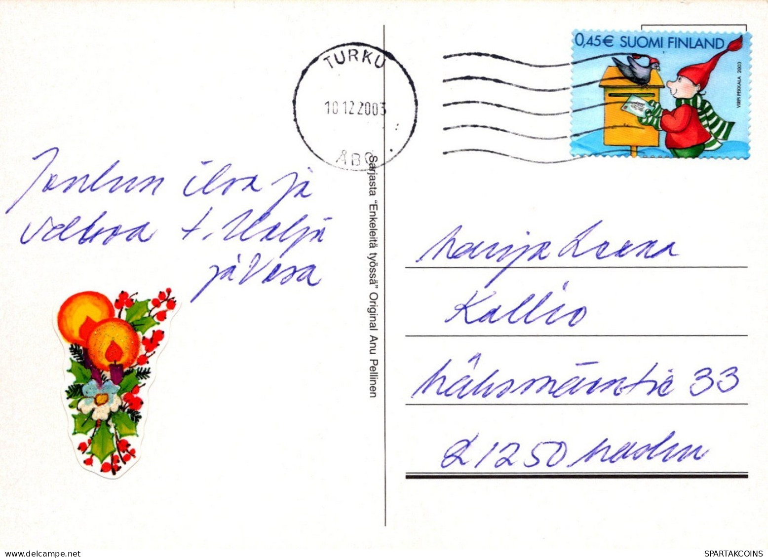 ANGE NOËL Vintage Carte Postale CPSM #PAH077.FR - Angeli