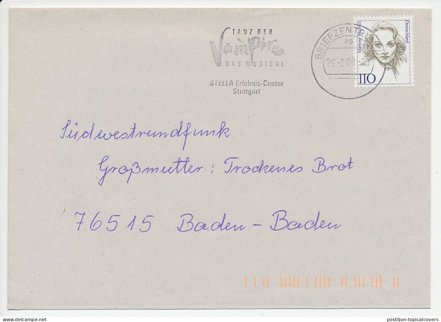 Cover / Postmark Germany 2000 Dance Of The Vampires - Musical - Theatre