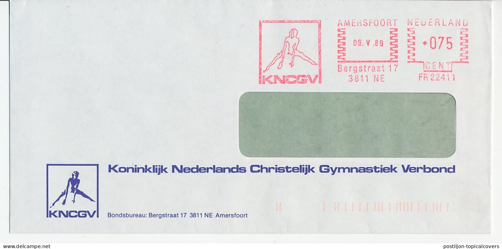 Meter Cover Netherlands 1989 KNCGV - Royal Dutch Christian Gymnastics Association - Sonstige & Ohne Zuordnung