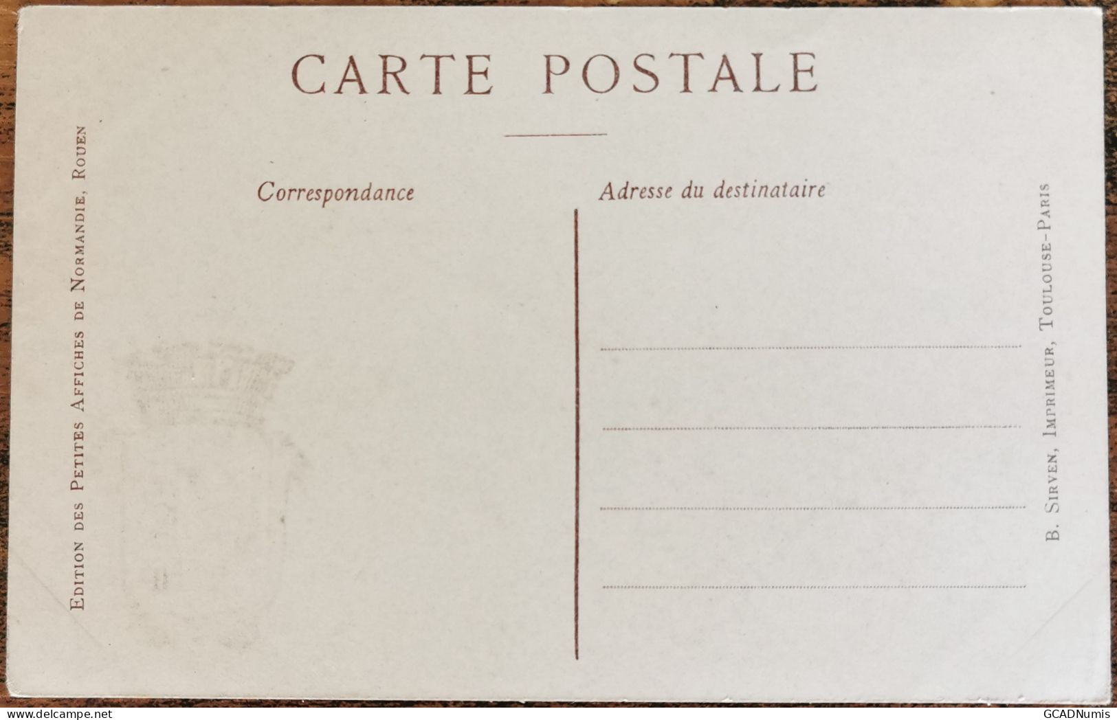 CARTE POSTALE Billet 1 Franc Chambre De Commerce D'AGEN - Lot Et Garonne - Agen