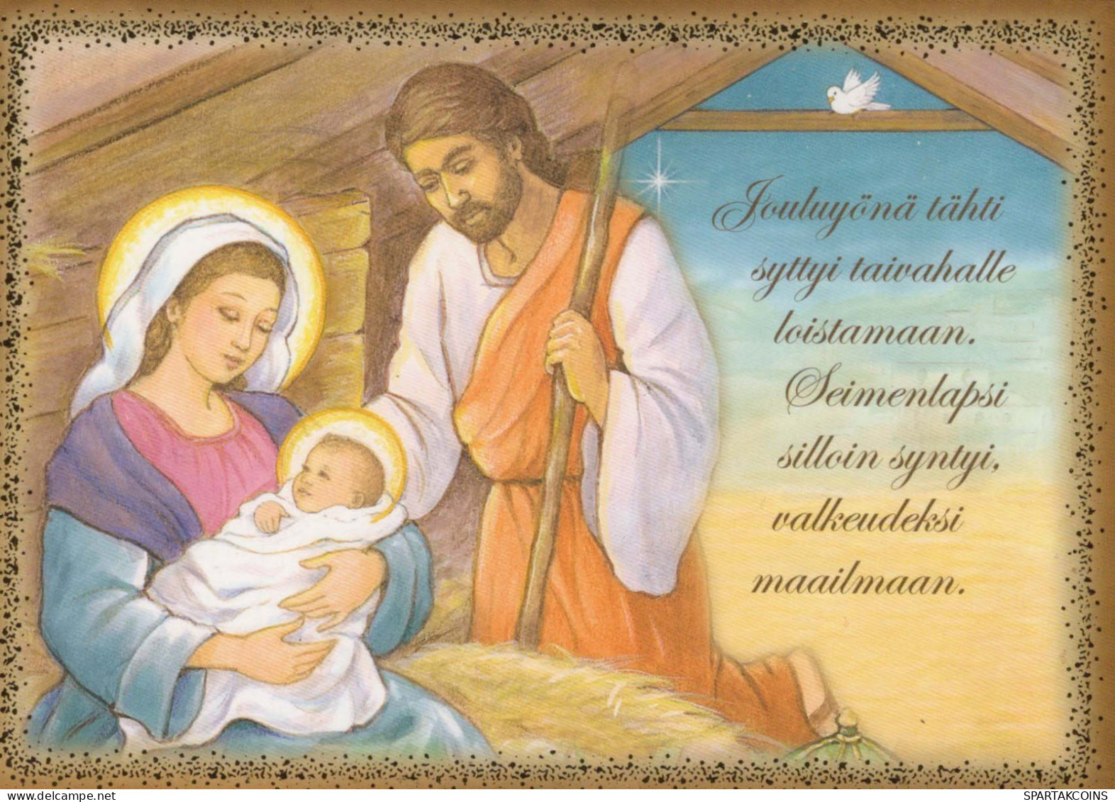 Jungfrau Maria Madonna Jesuskind Weihnachten Religion Vintage Ansichtskarte Postkarte CPSM #PBP691.DE - Maagd Maria En Madonnas