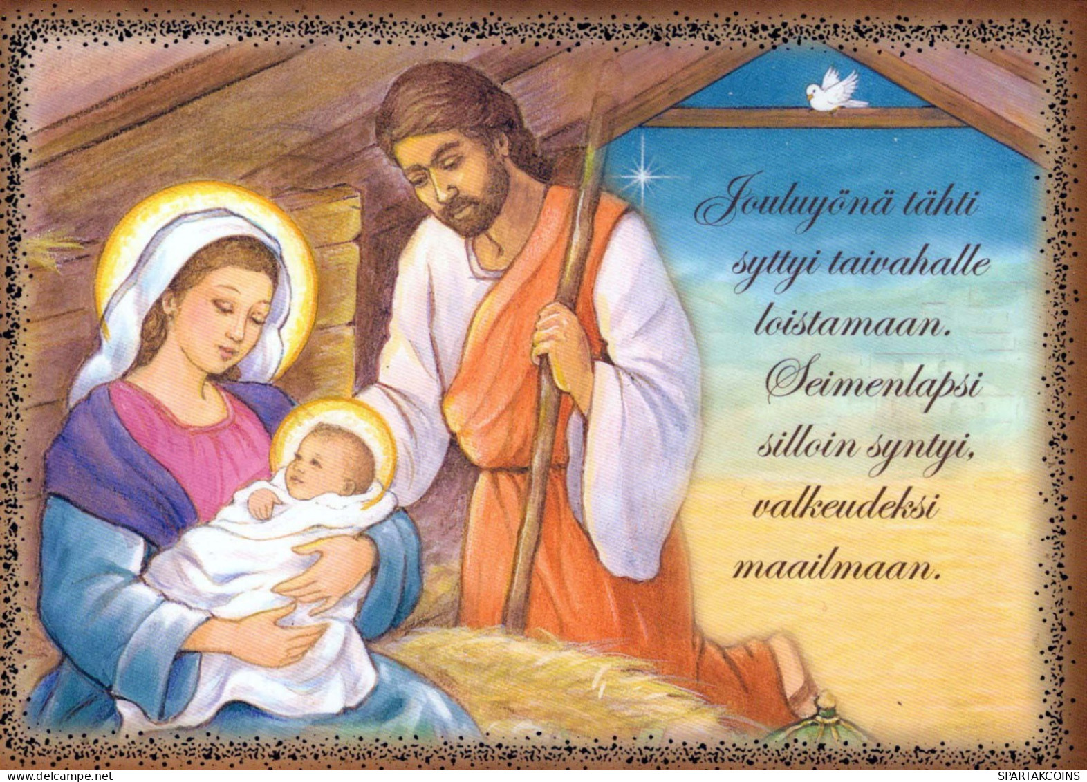 Jungfrau Maria Madonna Jesuskind Weihnachten Religion Vintage Ansichtskarte Postkarte CPSM #PBP691.DE - Vierge Marie & Madones