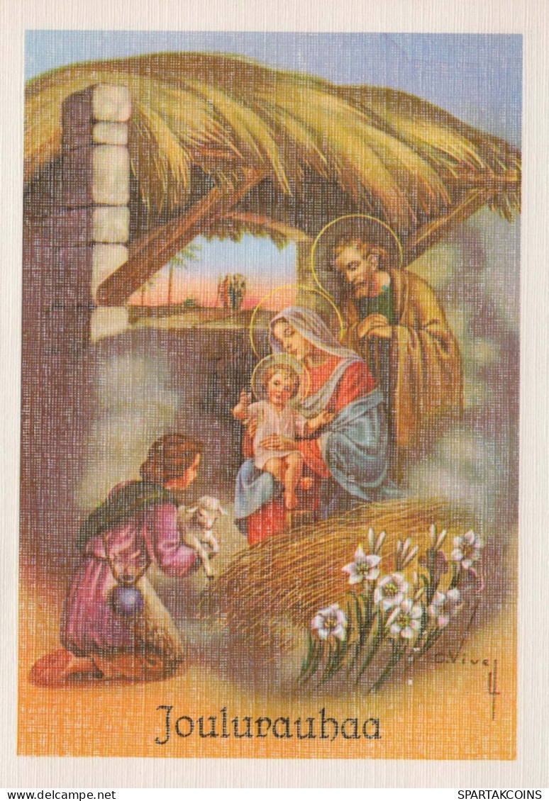 Jungfrau Maria Madonna Jesuskind Weihnachten Religion Vintage Ansichtskarte Postkarte CPSM #PBP817.DE - Maagd Maria En Madonnas