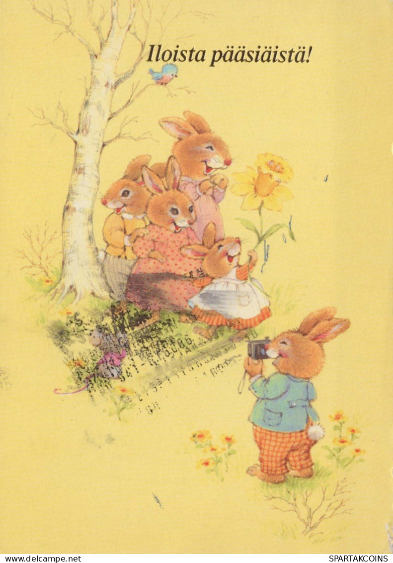 OSTERN KANINCHEN Vintage Ansichtskarte Postkarte CPSM #PBO557.DE - Ostern