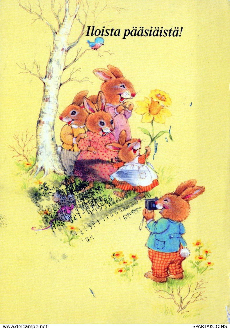 OSTERN KANINCHEN Vintage Ansichtskarte Postkarte CPSM #PBO557.DE - Easter