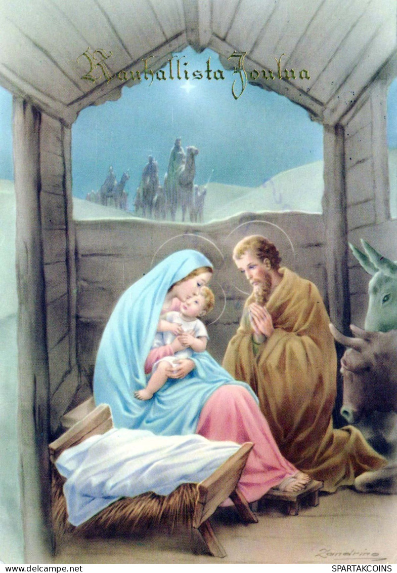 Jungfrau Maria Madonna Jesuskind Weihnachten Religion Vintage Ansichtskarte Postkarte CPSM #PBB914.DE - Vierge Marie & Madones