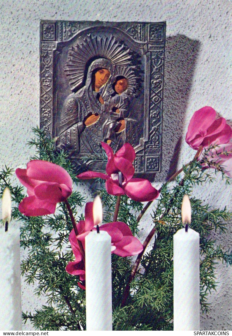 Jungfrau Maria Madonna Jesuskind Weihnachten Religion Vintage Ansichtskarte Postkarte CPSM #PBB787.DE - Vierge Marie & Madones