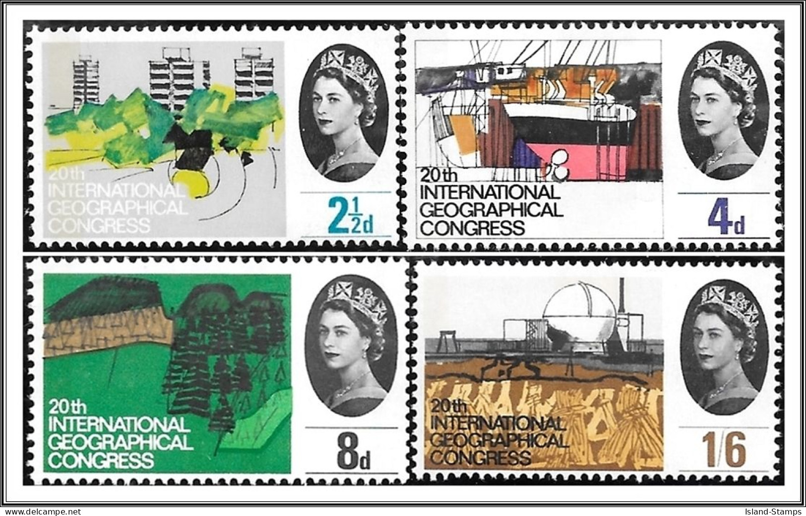 SG651p-654p 1964 20th International Geographical Congress Stamp Set (Phosphor) Unmounted Mint Hrd2d - Ungebraucht