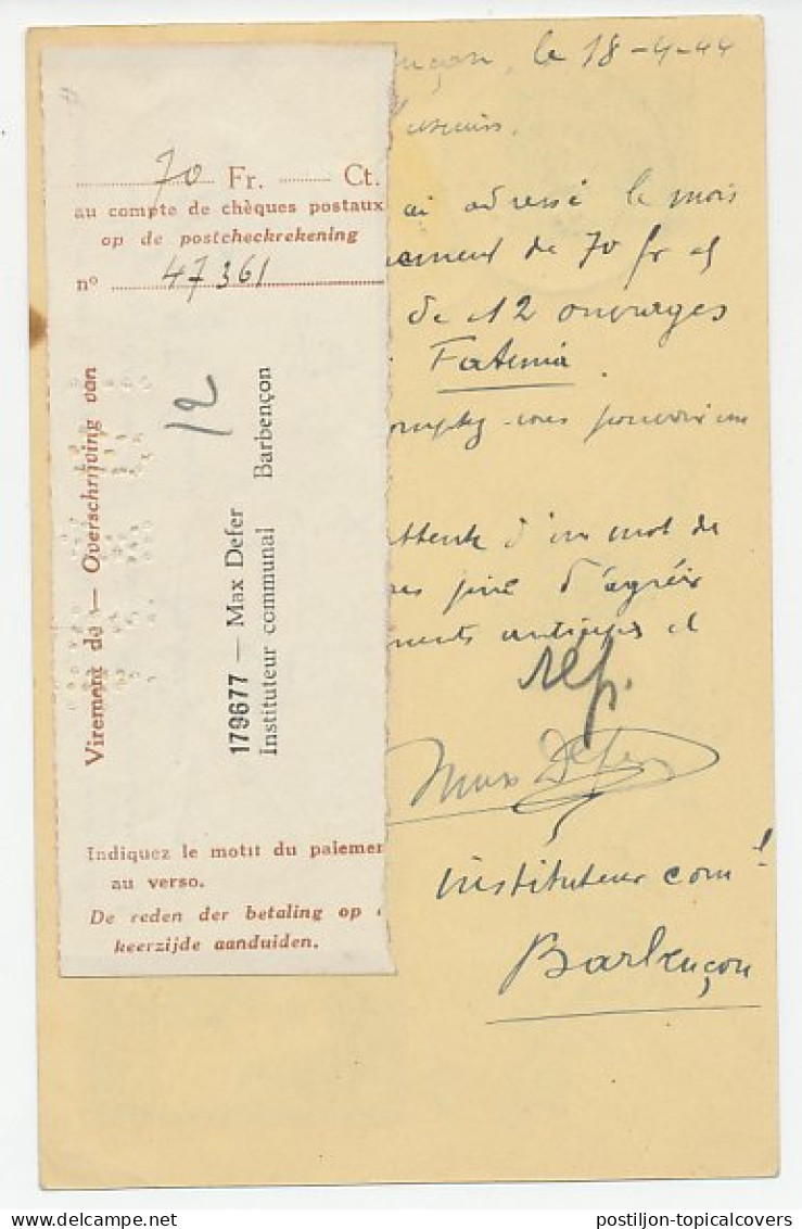 Publibel - Postal Stationery Belgium 1944 Baby Flour - Andere & Zonder Classificatie