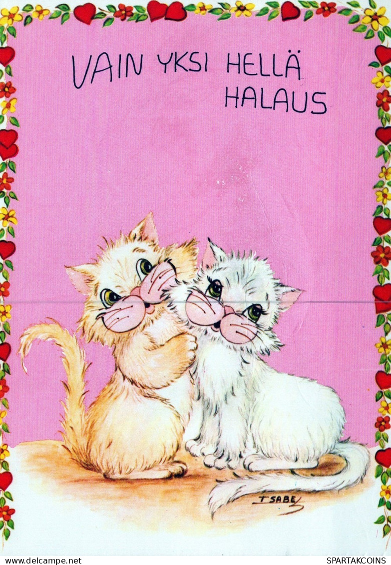 KATZE MIEZEKATZE Tier Vintage Ansichtskarte Postkarte CPSM #PAM311.DE - Cats