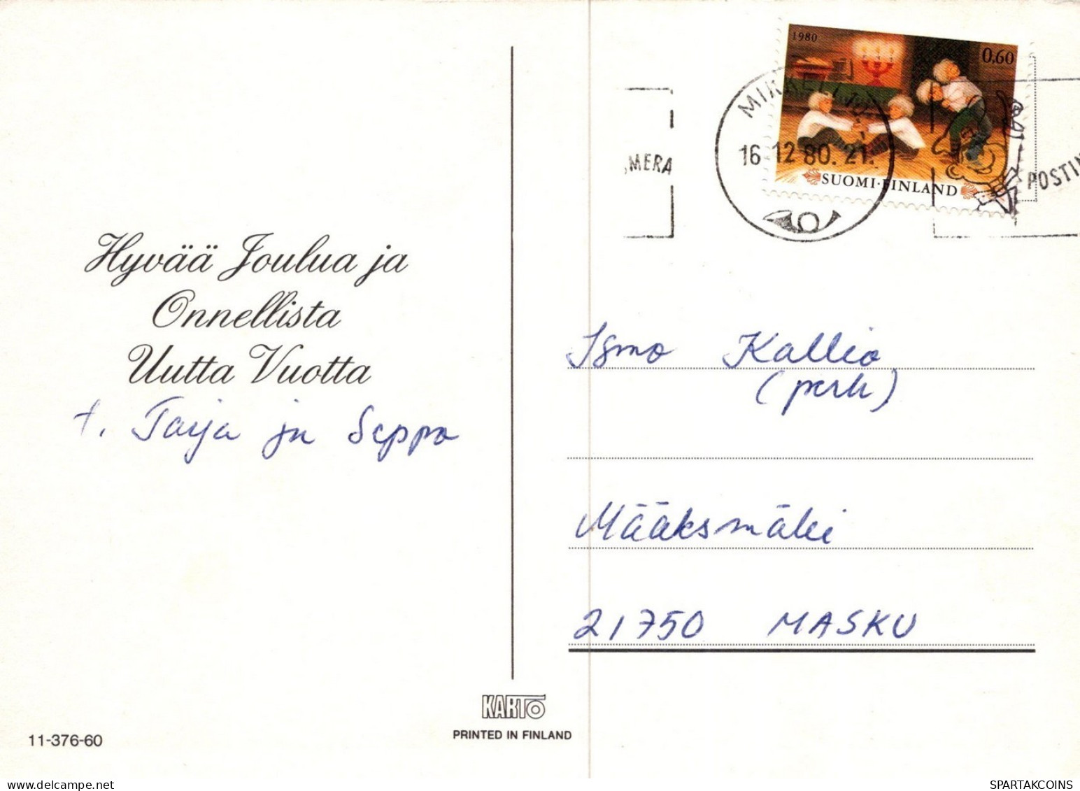 WEIHNACHTSMANN SANTA CLAUS KINDER WEIHNACHTSFERIEN Vintage Postkarte CPSM #PAK319.DE - Santa Claus