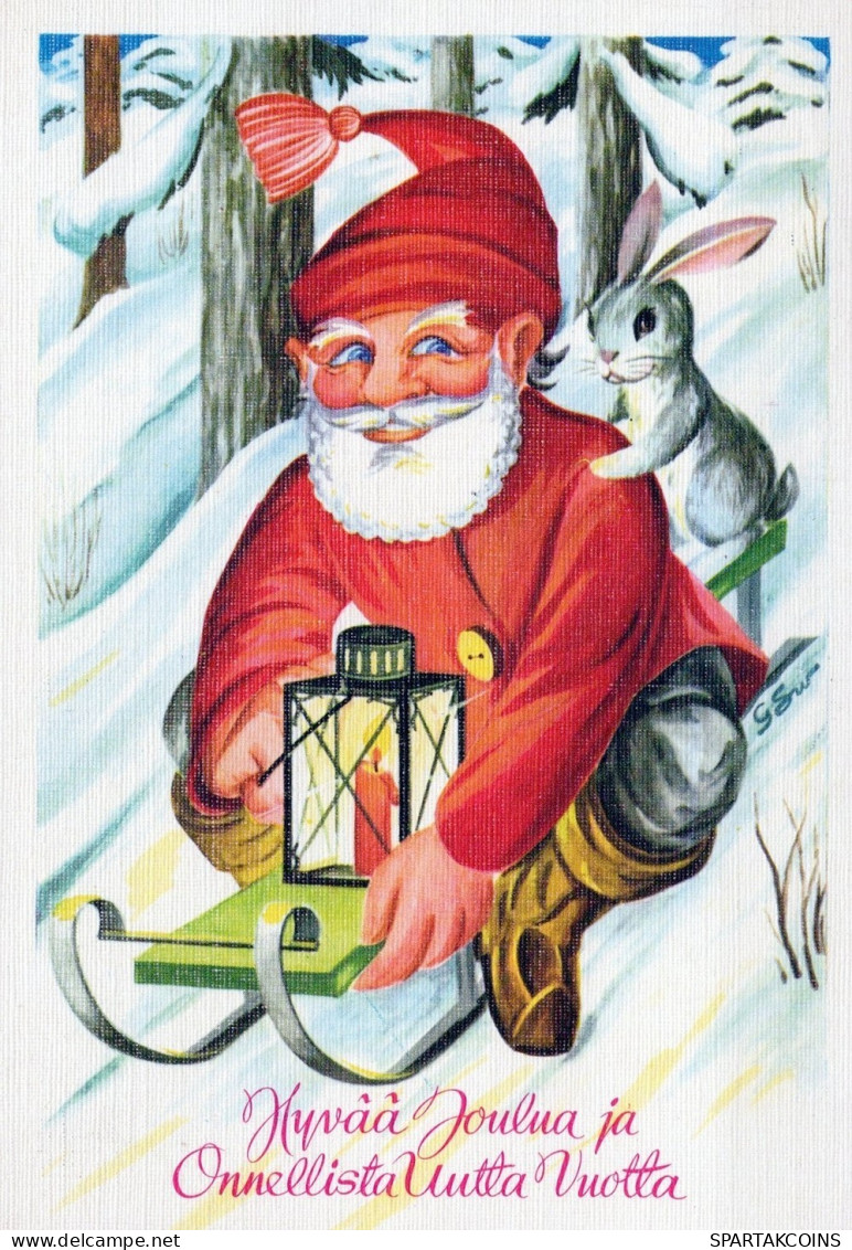 WEIHNACHTSMANN SANTA CLAUS WEIHNACHTSFERIEN Vintage Postkarte CPSM #PAK395.DE - Santa Claus