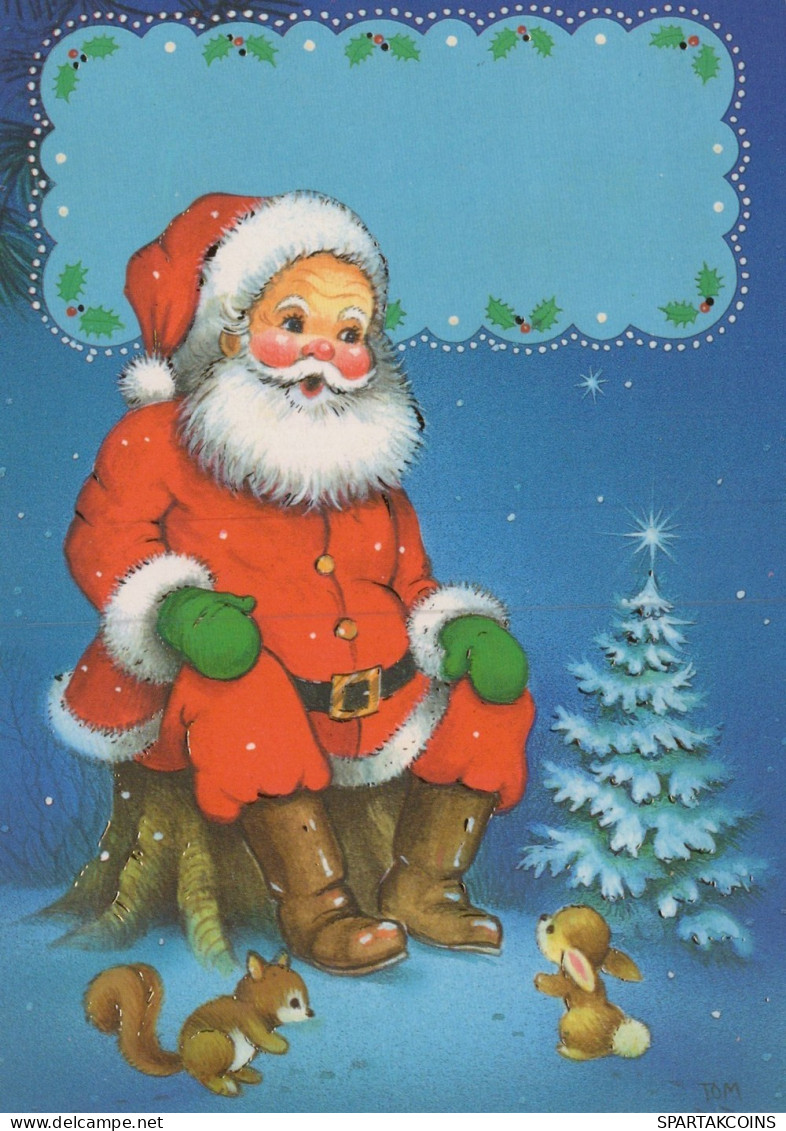 WEIHNACHTSMANN SANTA CLAUS WEIHNACHTSFERIEN Vintage Postkarte CPSM #PAK658.DE - Santa Claus