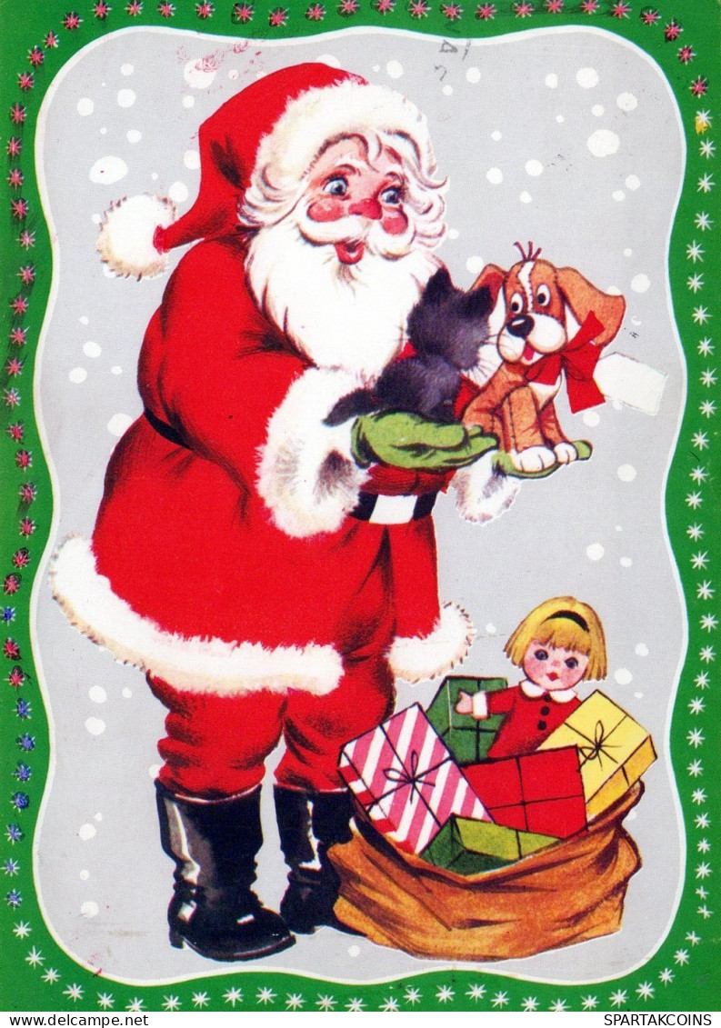 WEIHNACHTSMANN SANTA CLAUS WEIHNACHTSFERIEN Vintage Postkarte CPSM #PAJ609.DE - Santa Claus