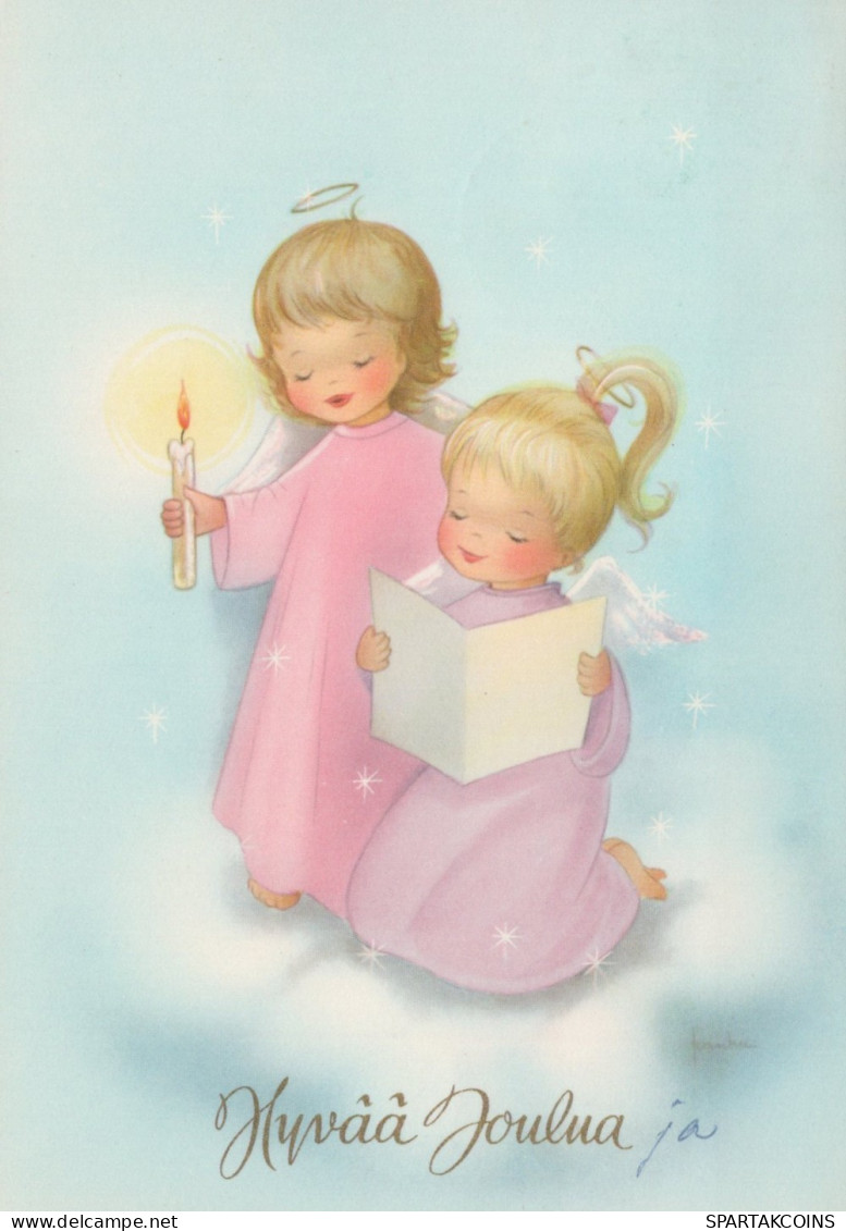 ENGEL WEIHNACHTSFERIEN Feiern & Feste Vintage Ansichtskarte Postkarte CPSM #PAH589.DE - Anges