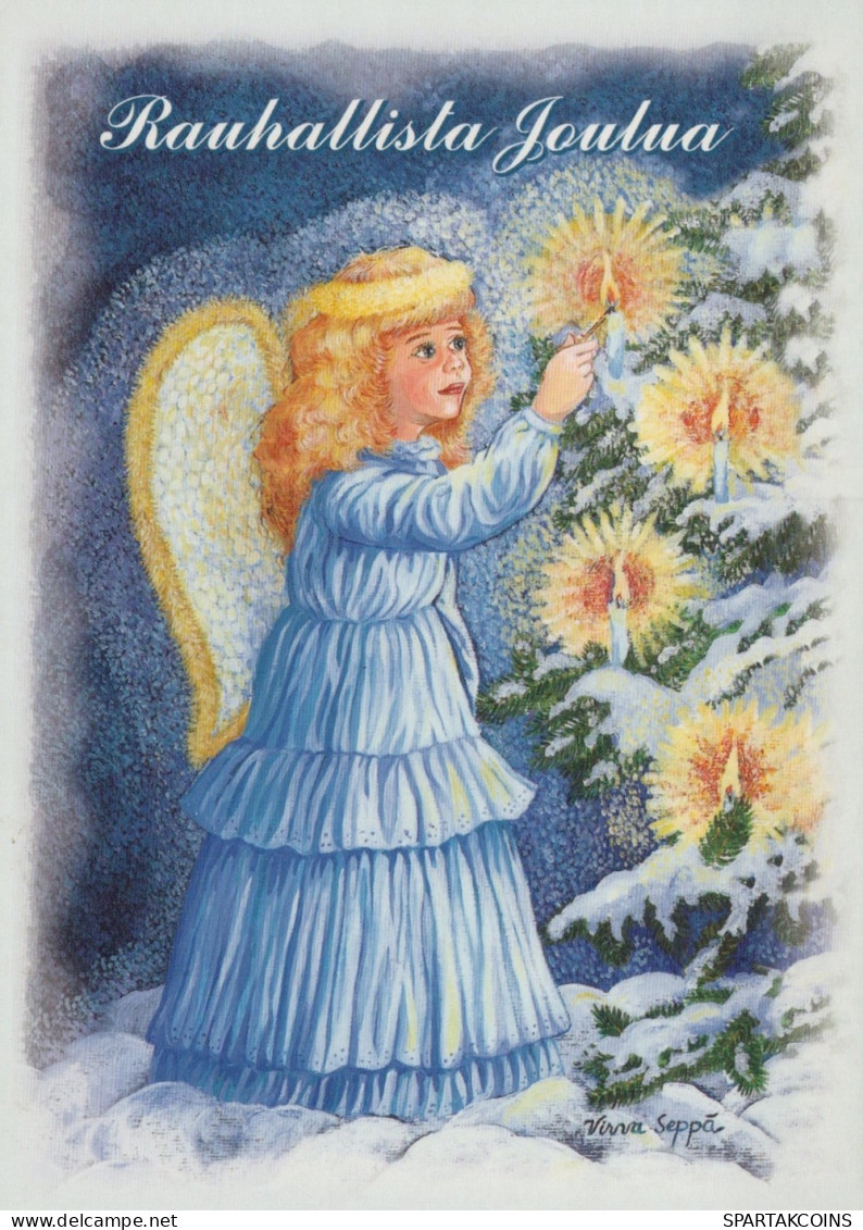 ENGEL WEIHNACHTSFERIEN Feiern & Feste Vintage Ansichtskarte Postkarte CPSM #PAH709.DE - Angeli