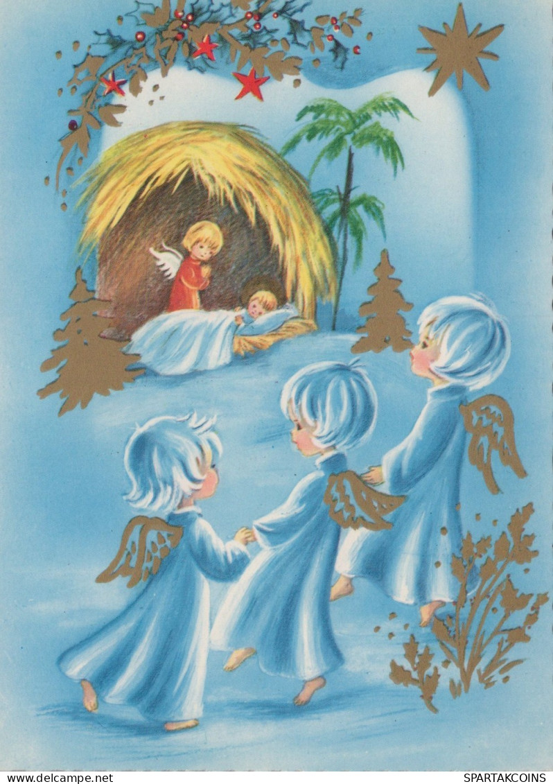 ENGEL WEIHNACHTSFERIEN Feiern & Feste Vintage Ansichtskarte Postkarte CPSM #PAH831.DE - Angels