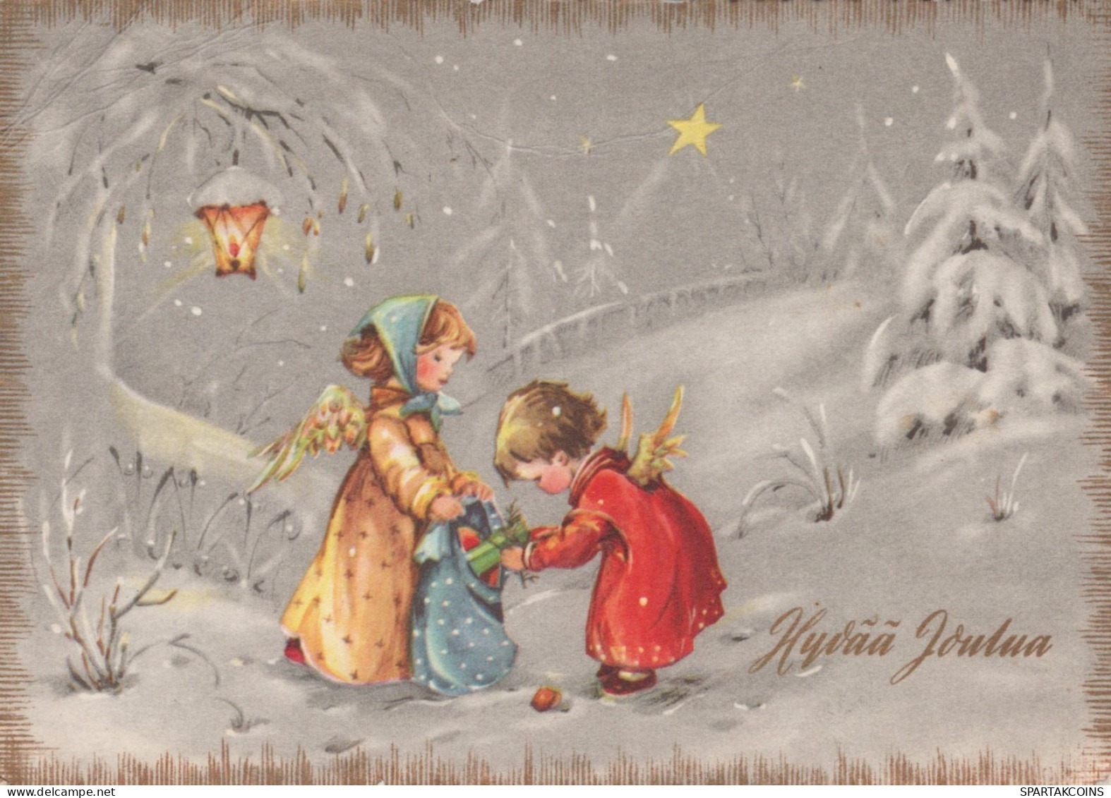 ENGEL WEIHNACHTSFERIEN Feiern & Feste Vintage Ansichtskarte Postkarte CPSM #PAH018.DE - Anges