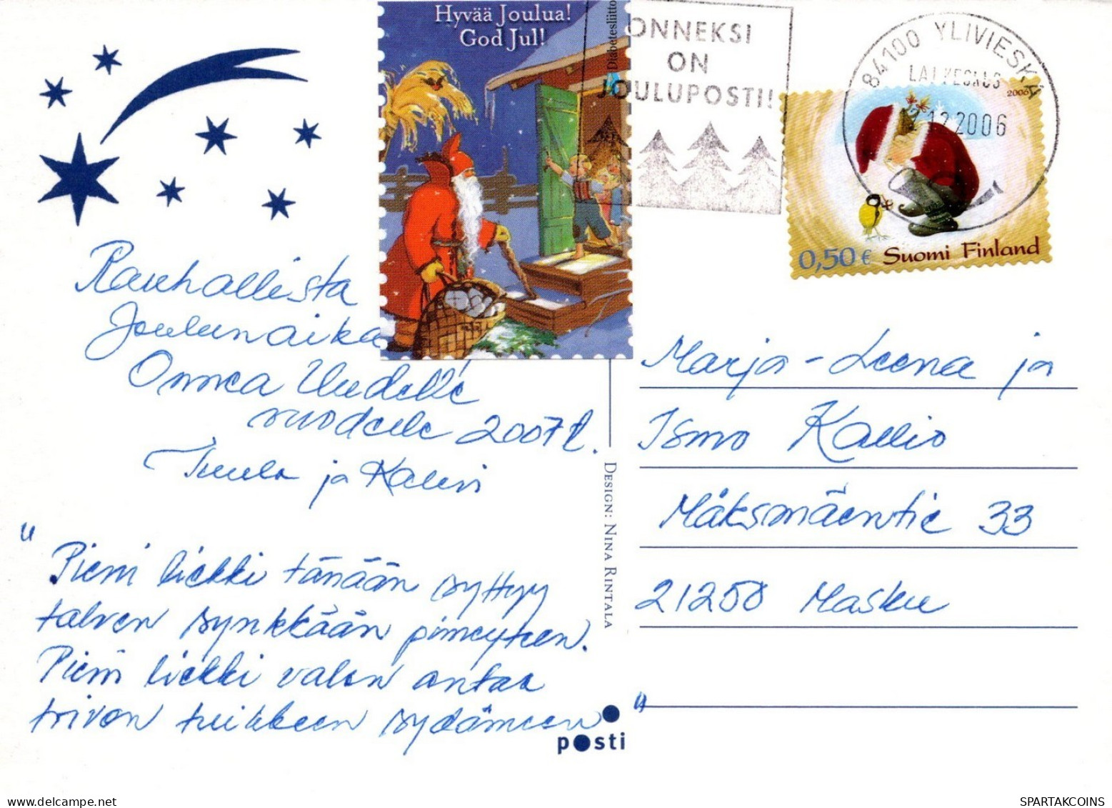 ENGEL WEIHNACHTSFERIEN Feiern & Feste Vintage Ansichtskarte Postkarte CPSM #PAH078.DE - Angels