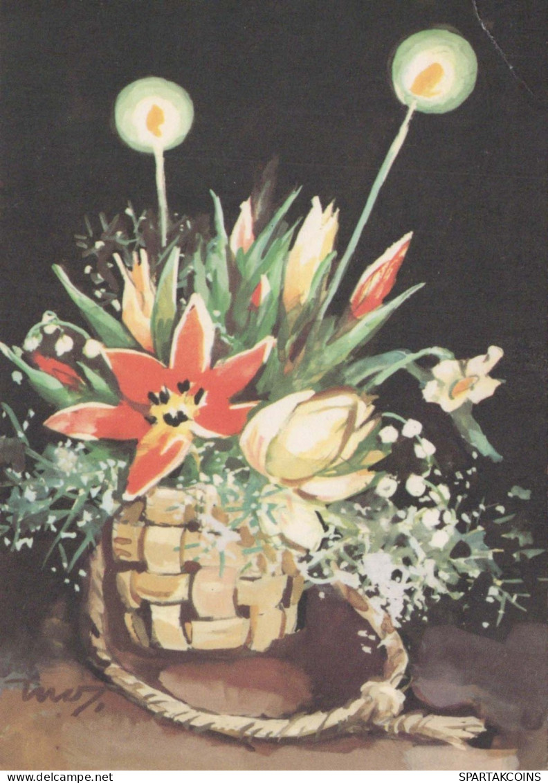 FIORI Vintage Cartolina CPSM #PBZ277.IT - Flores