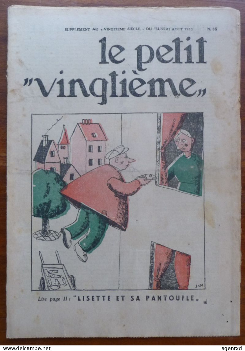 TINTIN – PETIT VINGTIEME – PETIT XX - N° 35 Du 31 AOUT 1933 - Tintin