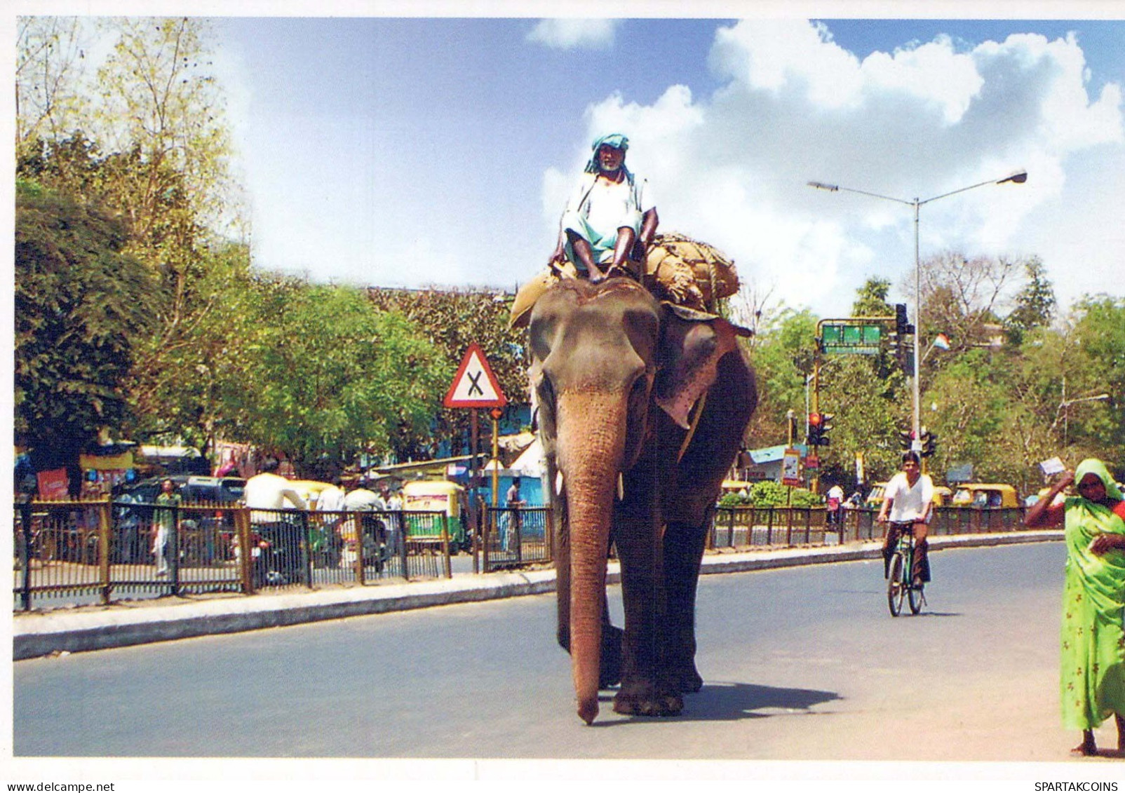 ELEFANTE Animale Vintage Cartolina CPSM #PBS742.IT - Éléphants