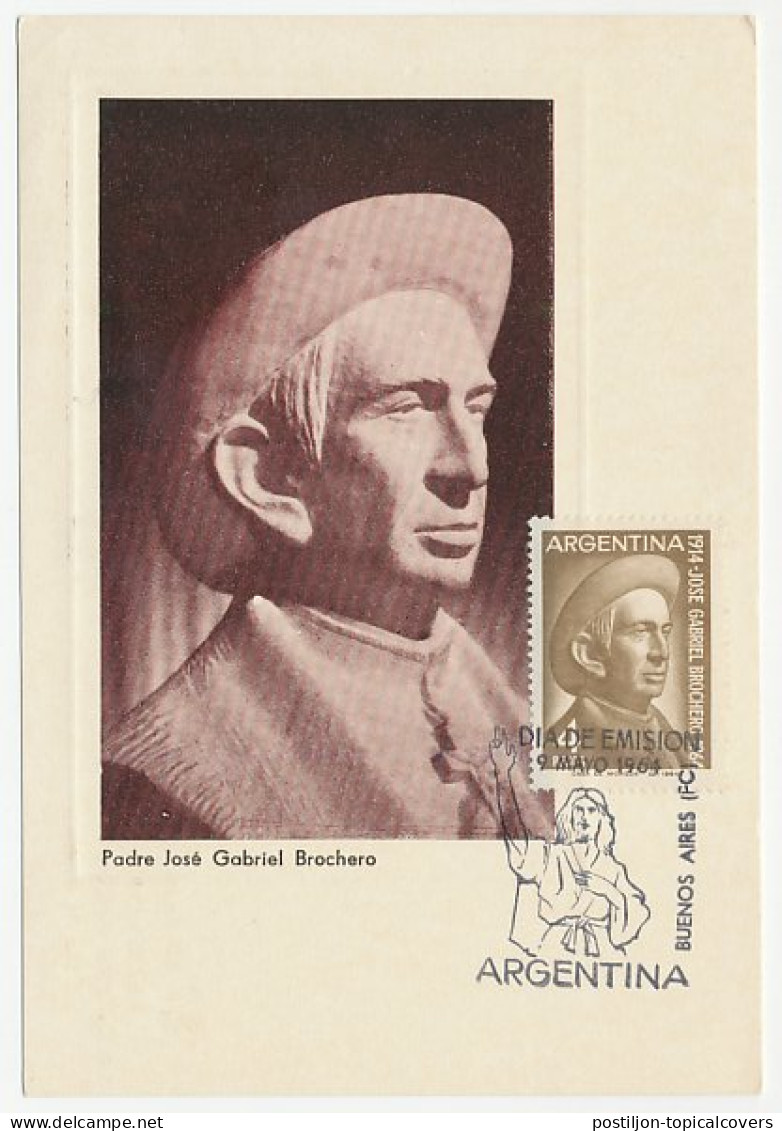 Maximum Card Argentina 1964 Padre Jose Gabriel Brochero - Altri & Non Classificati
