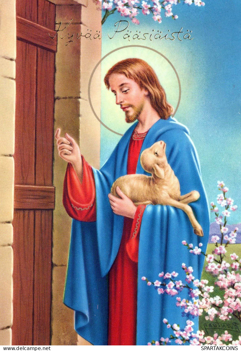 CRISTO SANTO Cristianesimo Religione Vintage Cartolina CPSM #PBP754.IT - Jesus